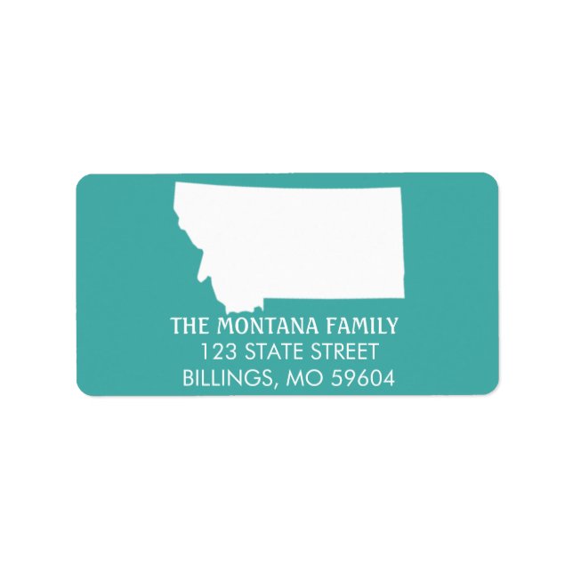 Montana State Returetiketters - Turise Adressetikett (Framsidan)