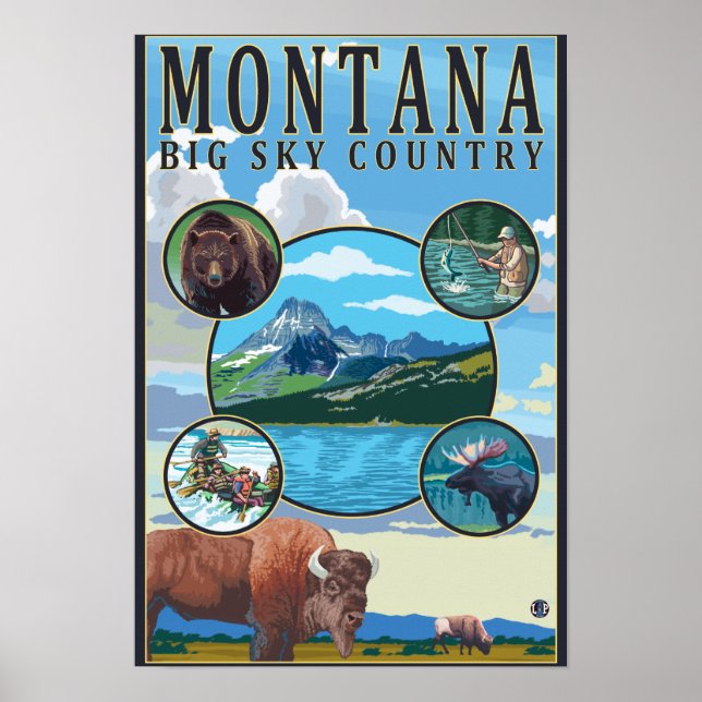 Montana State Scenes Poster (Framsidan)
