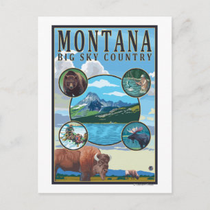 Montana State Scenes Vykort