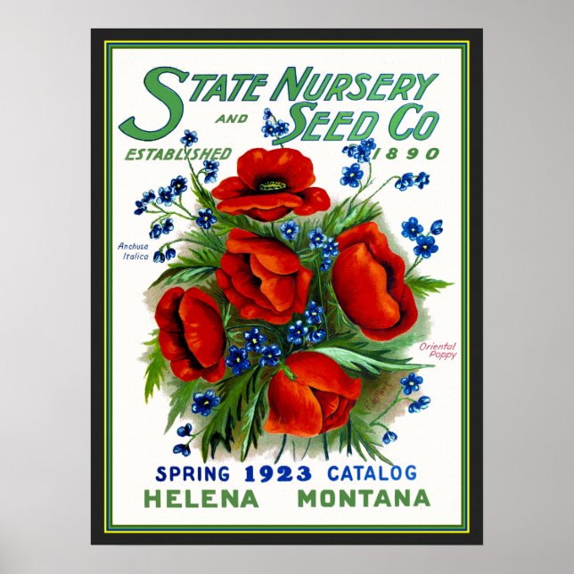 Montana State Seed Magazine Cover Poster (Framsidan)