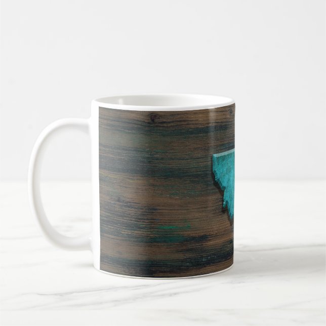 Montana State Shape Teal Kaffemugg (Vänster)