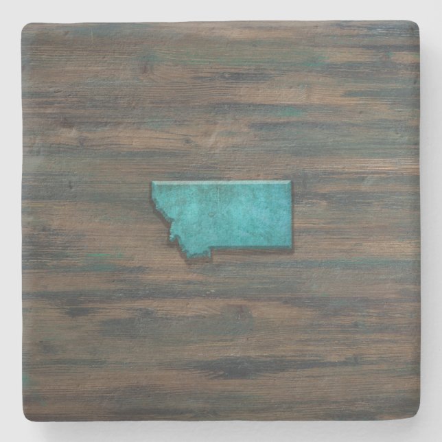 Montana State Shape Teal Stenunderlägg (Framsidan)