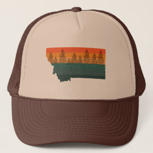Montana State Träd Silhouette Keps