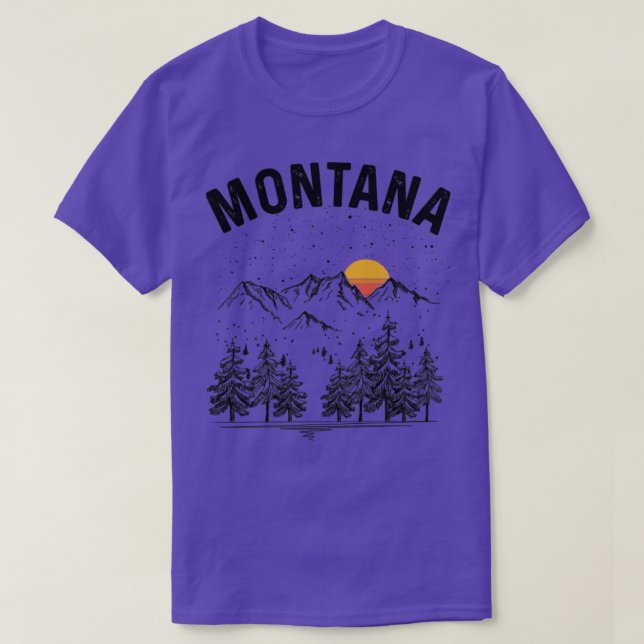 Montana State Vintage Retro T Shirt (Design framsida)