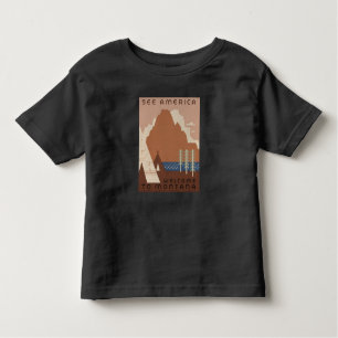 Montana-staten: indiska stammar, bergen, Prairie T Shirt