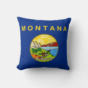 Montana Statlig flagga American MoJo Pillow Kudde