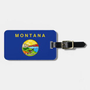 Montana Statlig flagga Design Bagagebricka