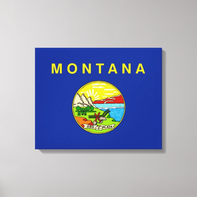 Montana Statlig flagga Design Canvastryck (Framsida)