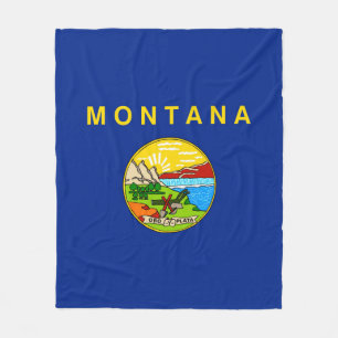 Montana Statlig flagga Design Fleecefilt