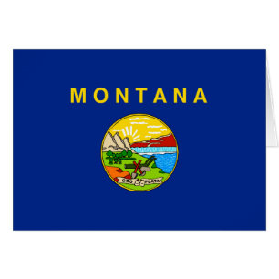 Montana Statlig flagga Design Hälsningskort