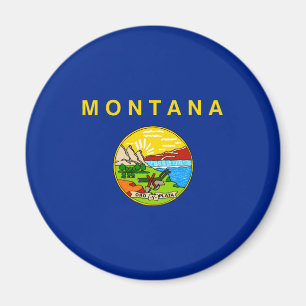 Montana Statlig flagga Design Magnet