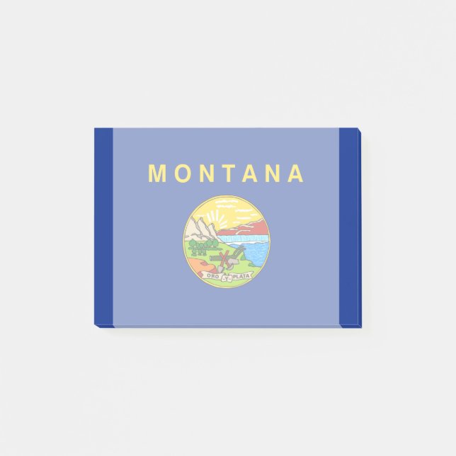 Montana Statlig flagga Design Post-it Block (Framsida)