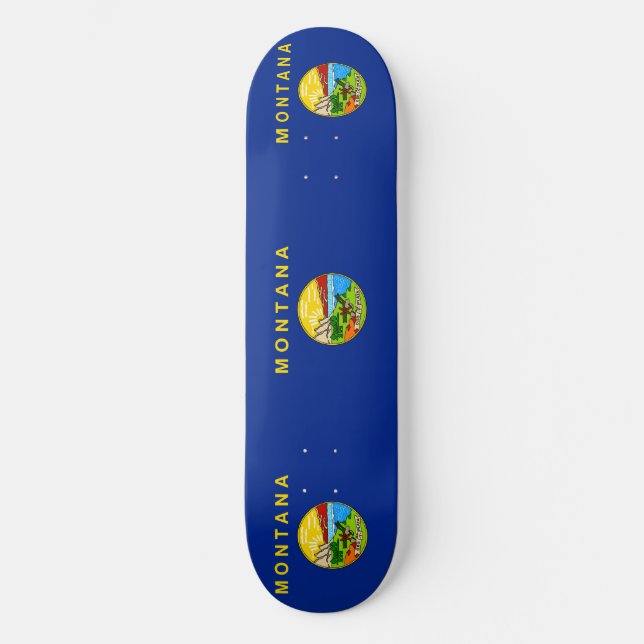 Montana Statlig flagga Design Skateboard Bräda 21,5 Cm (Framsida)