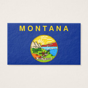 Montana Statlig flagga Design Visitkort