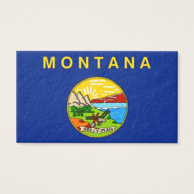 Montana Statlig flagga Design Visitkort (Framsidan)