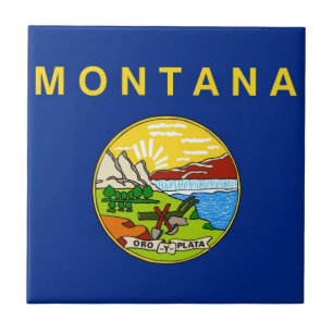 Montana statlig flagga kakelplatta