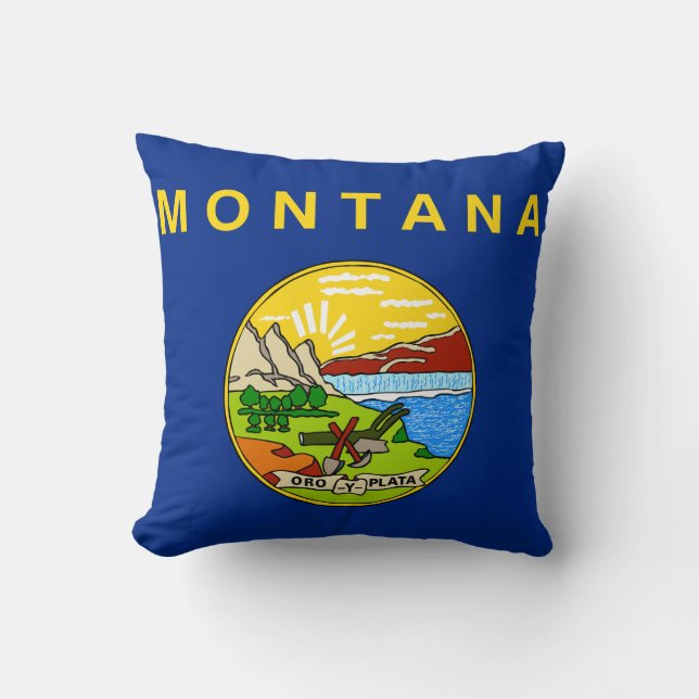 Montana statlig flagga kudde (Framsida)