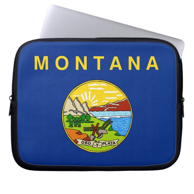 Montana Statlig flagga Laptop sleeve (Framsidan)