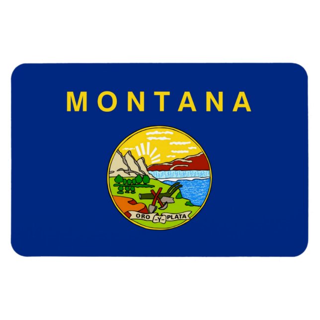 Montana statlig flagga magnet (Horisontell)