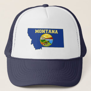 Montana statlig flagga och karta keps