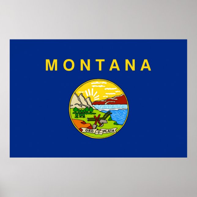 Montana statlig flagga poster (Framsidan)