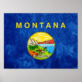 Montana Statlig flagga Poster