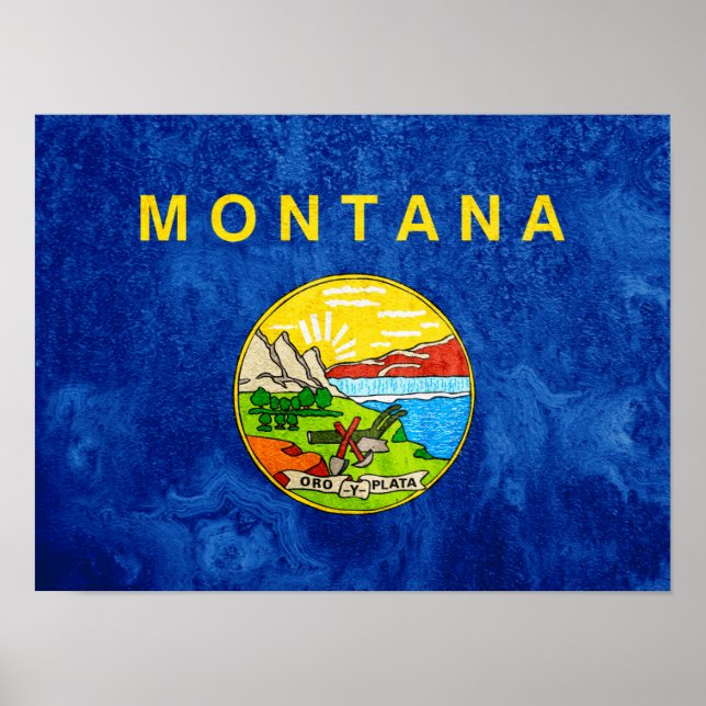 Montana Statlig flagga Poster (Framsidan)