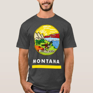 Montana Statlig flagga T Shirt
