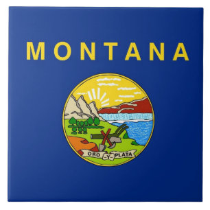 Montana Statlig flagga Tile Kakelplatta