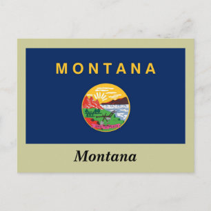 Montana Statlig flagga Vykort