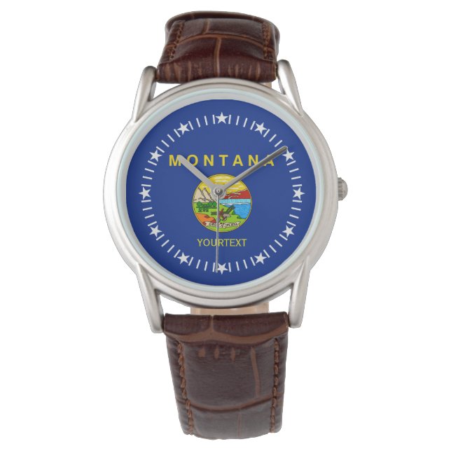 Montana Statlig flagga Watch Design Armbandsur (Framsida)