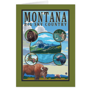 Montana statliga platser hälsningskort
