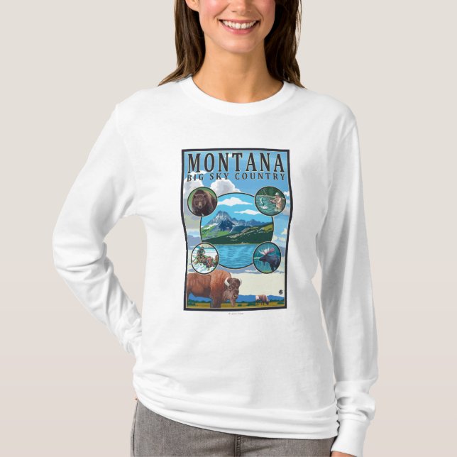 Montana statliga platser tee shirt (Framsida)