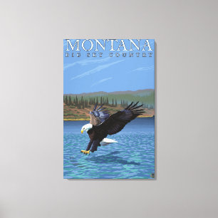 Montana -- Stor himmelCountryDiving örn Canvastryck