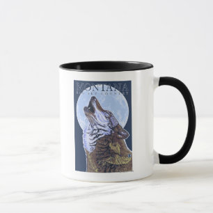 Montana -- Stor himmelCountryHowling varg Mugg