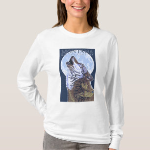 Montana -- Stor himmelCountryHowling varg T-shirt