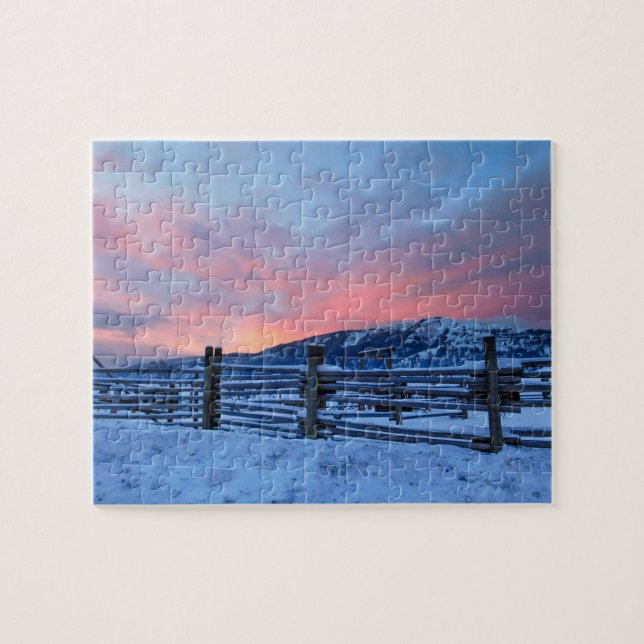 Montana Sunrise Puzzle Pussel (Horisontell)