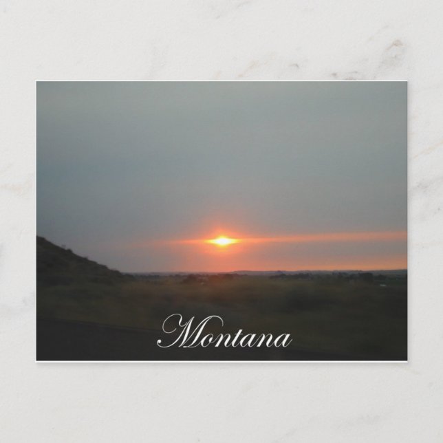Montana Sunset Vykort (Framsida)
