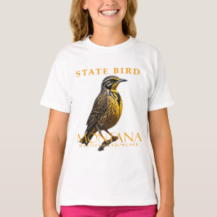 Montana Territory Fågel Den Västra Ängshärfågel T Shirt