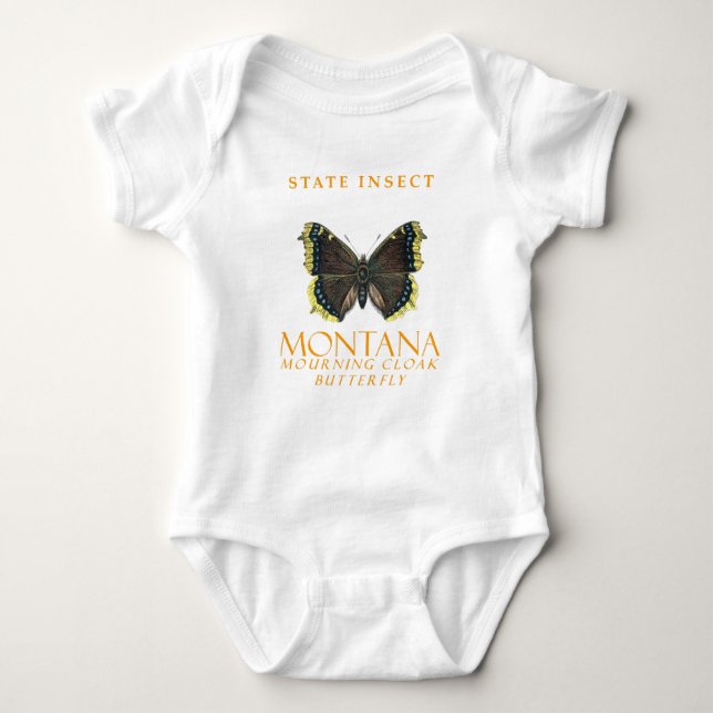 Montana Territory Insekt the Mourning Cloak Butter T Shirt (Framsida)