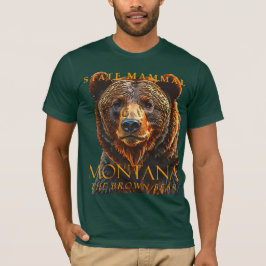 Montana Territory Mammal the Brown Bear T Shirt