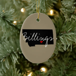 Montana Town Home State Julgransprydnad Keramik