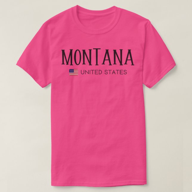 Montana United Stater T Shirt (Design framsida)
