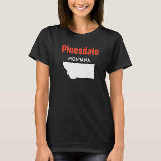 Montana Usa Delstat Amerika Resa Montanan Pinesdal T Shirt