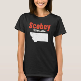 Montana Usa Delstat Amerika Resa Montanan Scobey T Shirt