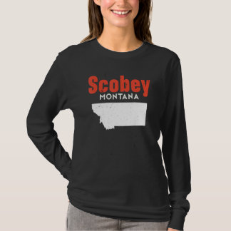 Montana Usa Delstat Amerika Resa Montanan Scobey T Shirt