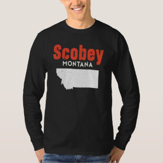 Montana Usa Delstat Amerika Resa Montanan Scobey T Shirt