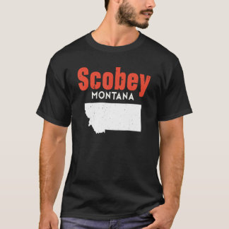 Montana Usa Delstat Amerika Resa Montanan Scobey T Shirt