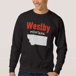 Montana Usa Delstat Amerika Resa Montanan Westby Lång Ärmad Tröja