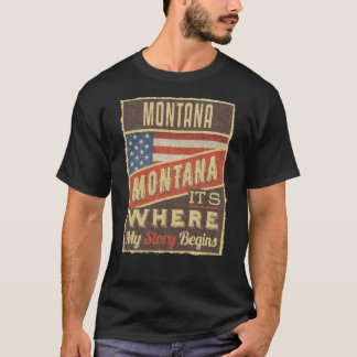 Montana USA flagga T Shirt